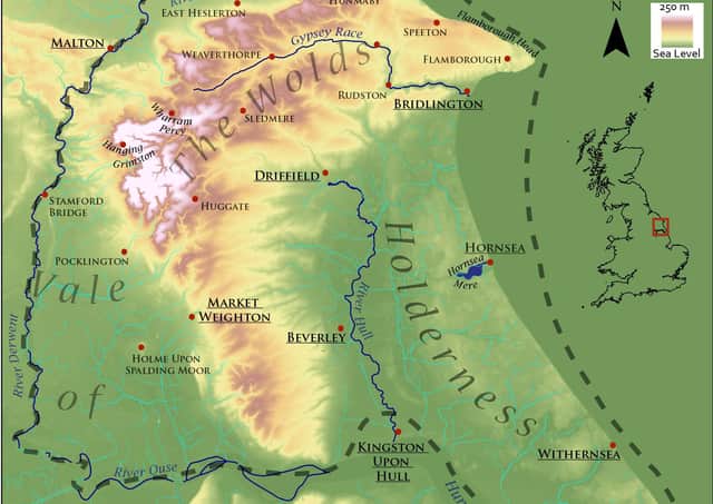 The proposed Geopark would complement the bid for Yorkshire Wolds to become an Area of Outstanding Natural Beauty. Map submitted.The proposed Geopark would complement the bid for Yorkshire Wolds to become an Area of Outstanding Natural Beauty. Map submitted.