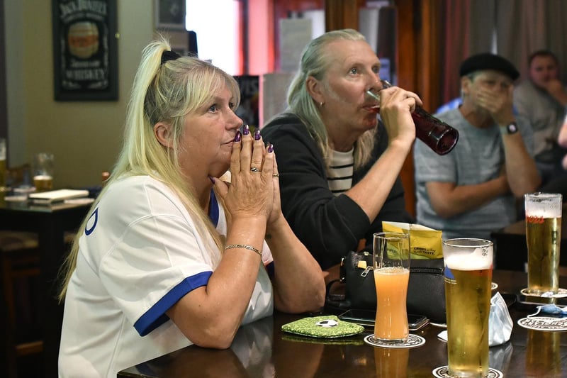 A tense moment in Scholars Bar...