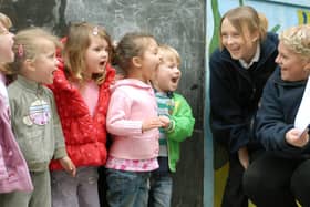 Buckets and Spades Nursery receives a good Ofsted report. Pictured left to right: Keah Parke, Lara Capilla, Mieke Hickey, Emily Owen, Harley Adams with deputy Lisa Chesterfield and manager Carly Flinton.