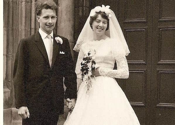 Keith and Elspeth on their wedding day