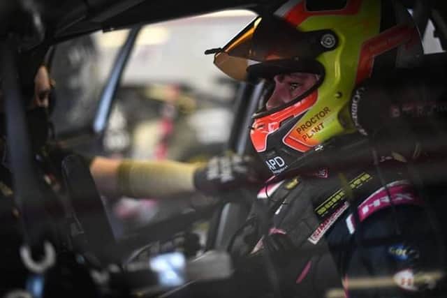 Senna Proctor in the car preparing to set about qualifying at Brands Hatch

Photo by Gavin Proc Photography