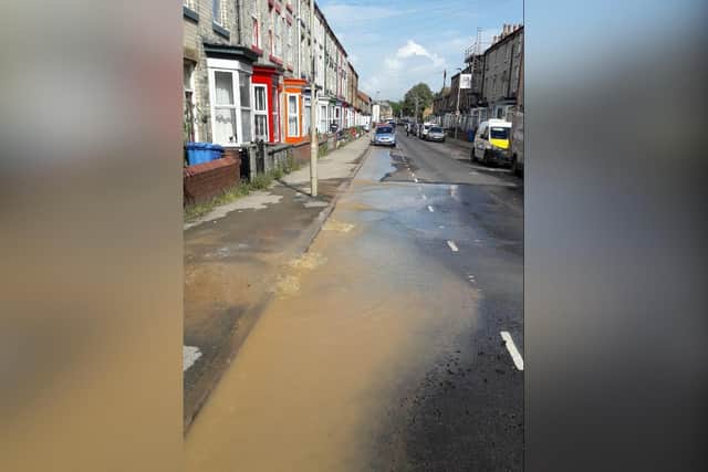 A water main in Scarborough has burst, causing a road closure.