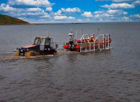 Filey lifeboat. Stock image.