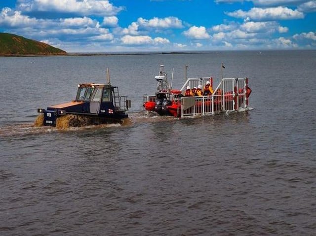 Filey lifeboat. Stock image.