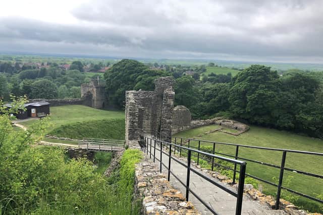 Pickering Castle will be lit up with blue lights.