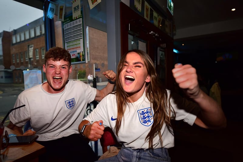 Come on England! Celebrating at Mist Bar.