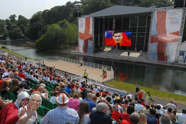 Fans watch England v Germany at Scarborough Open Air Theatre in 2010. Picture: JPI Media/ Richard Ponter