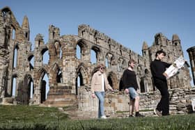 Visitors to Whitby Abbey earlier this year.