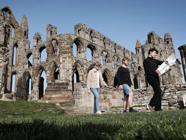 Visitors to Whitby Abbey earlier this year.
