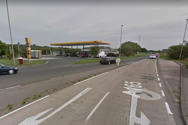 The incident occured in a lay by close to the Jet Garage at Lebberston on the A165 towards Filey. Picture: Google Maps