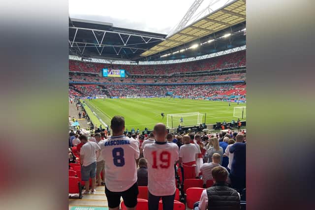 Tamanie Ingledew got a great view of the Euro 2020 final at Wembley.