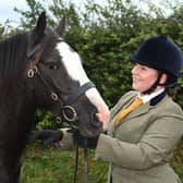 Kelly Worrall with Paddy at the 2018 Hinderwell Show.