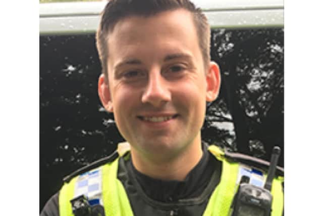 Sergeant Tinsley on duty. Picture: North Yorkshire Police