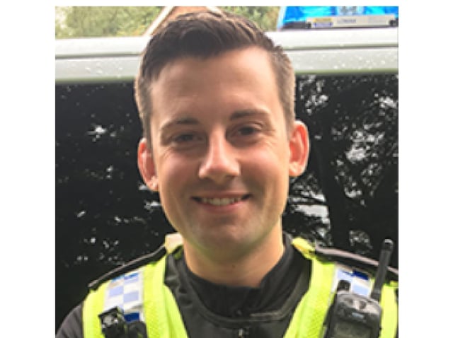 Sergeant Tinsley on duty. Picture: North Yorkshire Police