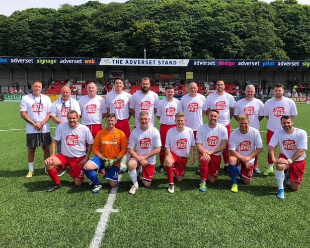 The winning Scarborough Athletic Legends squad line up