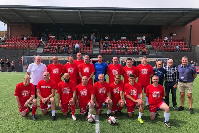 The Scarborough FC Legends line up