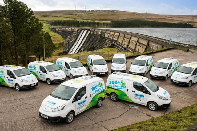 The company is reducing emissions by using all electric vehicles. Photo submitted.