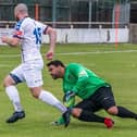 Bradley Fewster in action for Whitby Town.