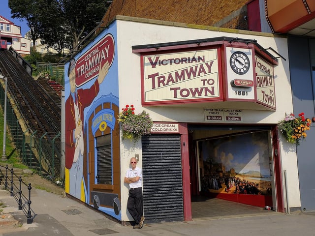 Scarborough's Central Tramway in April 2020.