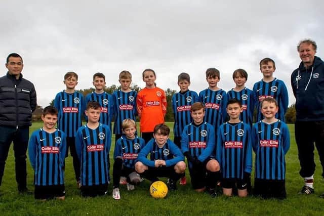 West Pier Juniors, with coach Mick Couzens, on the extreme right of the photos