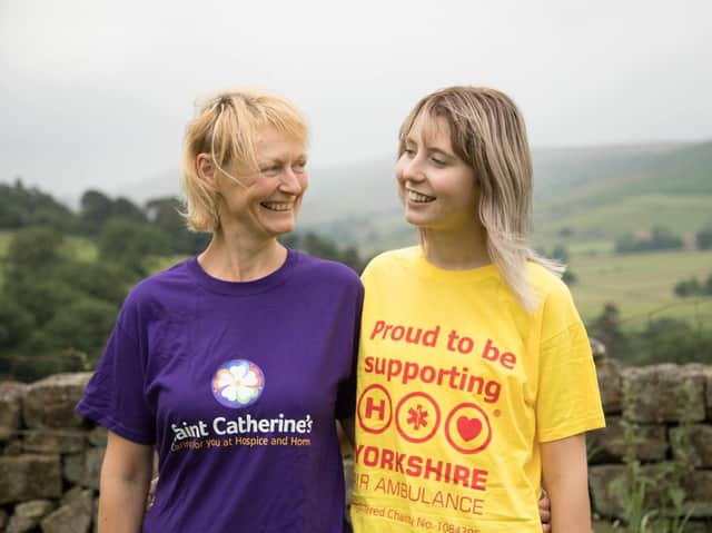 Gill Aconley and daughter Hannah Ferdinando are doing the coast to coast from St Bees to Robin Hood's Bay.