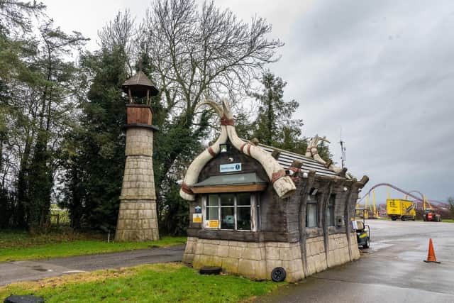 Flamingo Land's entrance near Malton.