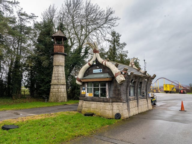 Flamingo Land's entrance near Malton.