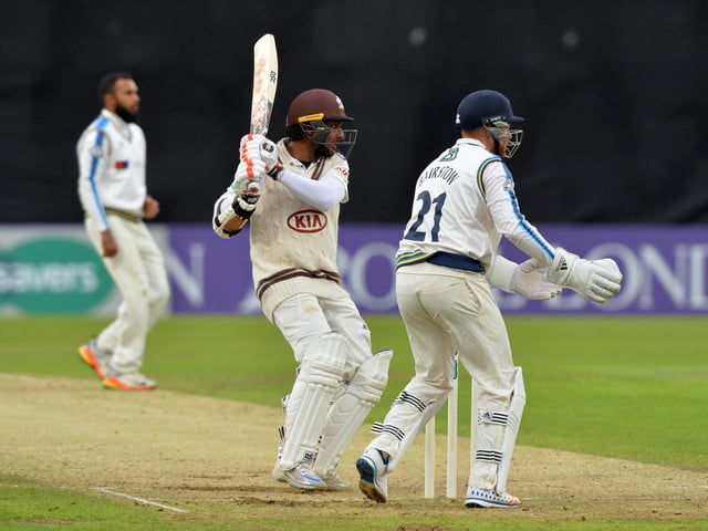 Kumar Sangakkara in action for Surrey