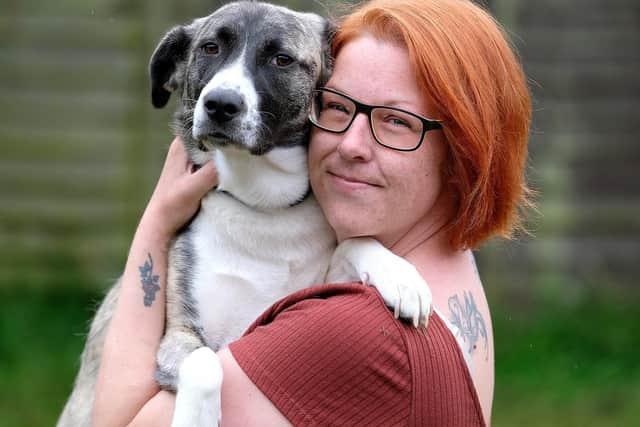 One-year-old Sukie with Scarborough foster parent Kelly Bell.