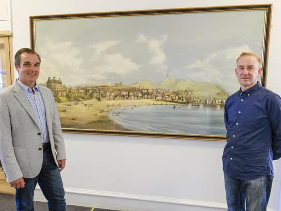 Scarborough Museums Trust CEO Andrew Clay, left, and Scarborough artist Michael Major.