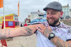 Visitor Danny with the Yorkshire Belle tattooed on his arm. Photo courtesy of Yorkshire Belle.