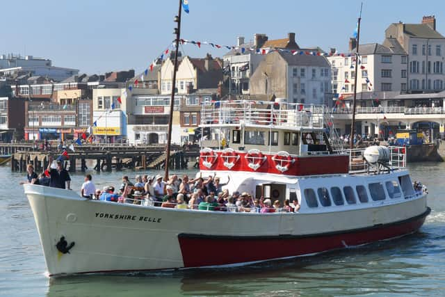 The iconic pleasure cruiser in Bridlington harbour.