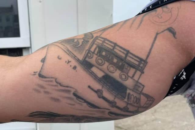 A close-up of the Yorkshire Belle tattoo. Photo courtesy of the Yorkshire Belle.