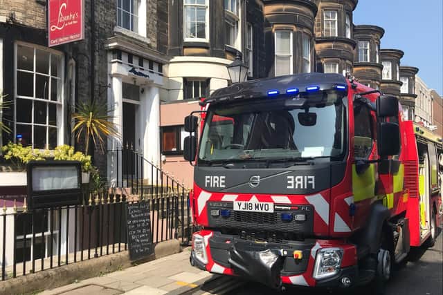 Firefighters are at the scene on York Place following reports of a building fire.