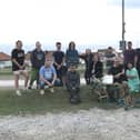 The SSAC members with some of the litter picked around Flamborough. Photo by Karen Robinson.