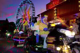 The Goldwings return for the light parade on Scarborough's seafront in 2019.
