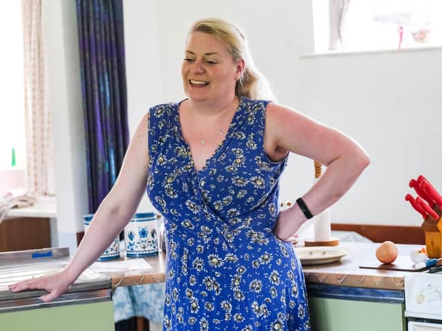 Ashley Hope Allan rehearsing for Shirley Valentine - Pic: Tony Bartholomew