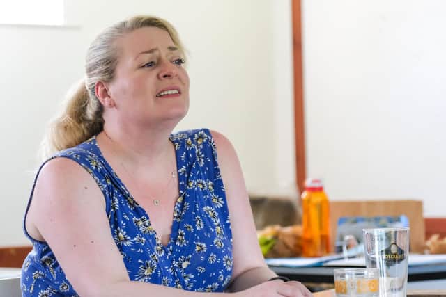 Ashley Hope Allan rehearsing for Shirley Valentine - Pic: Tony Bartholomew