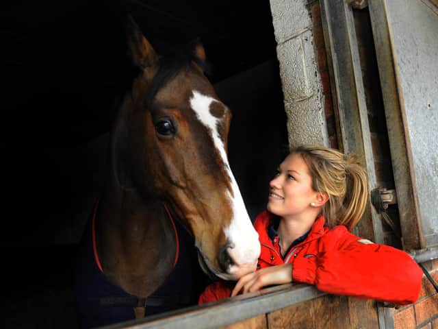 Lottie with one of her horses Z Flemmenco. (Pic credit: Gary Longbottom)
