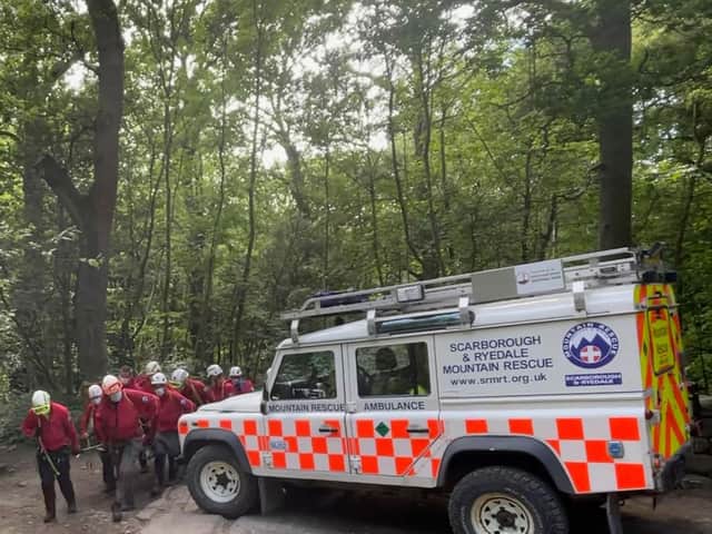 Scarborough and Ryedale Mountain Rescue Team helped two women at Falling Foss Waterfall near Whitby. Photos by Scarborough and Ryedale Mountain Rescue Team.
