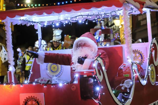 Santa arrives at a previous Whitby Christmas Festival.