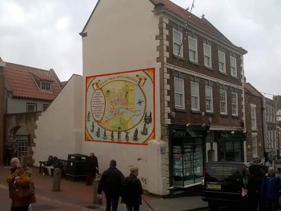 How the mural will look on the side of Astin's, Whitby.