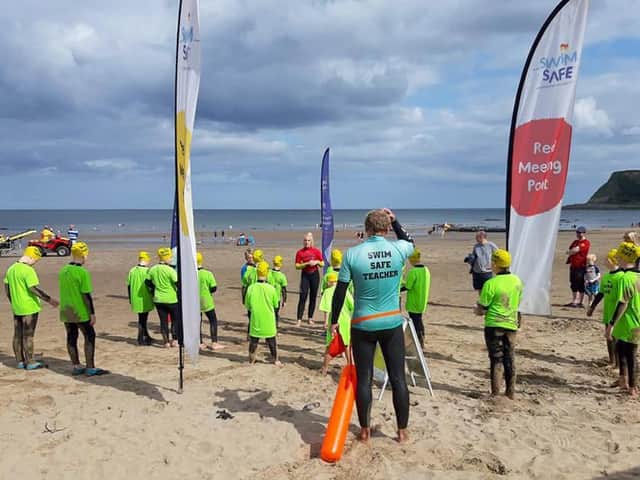 A Swim Safe session on Scarborough's North Bay beach in 2019. (Photo: RNLI)