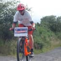 Rob cycling along the cinder track near Ravenscar. (Rob Heap)