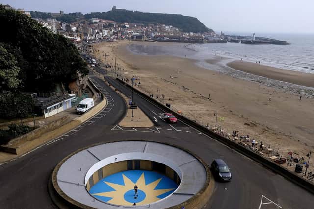The new star design floor at the Aquarium Top roundabout.