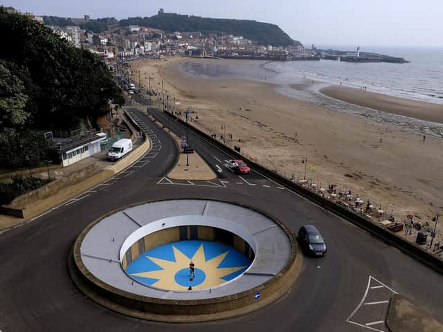 The new star design floor at the Aquarium Top roundabout.
