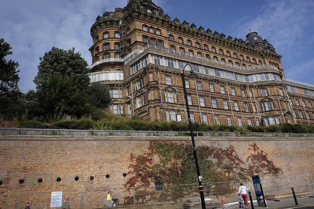 The large wall below The Grand Hotel has been cleaned and refurbished.