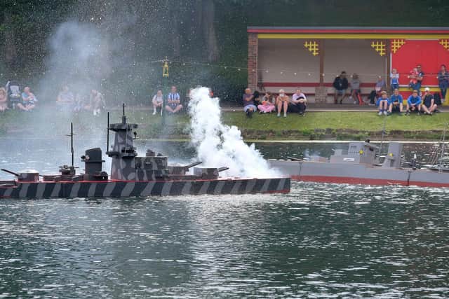 Naval Warfare at Scarborough's Peasholm Park.