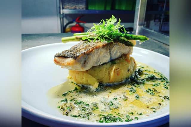 One of the dishes you can try at the Badger Hounds, Hinderwell.