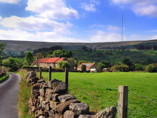 The transmitter mast on Bilsdale Moor near Helmsley.